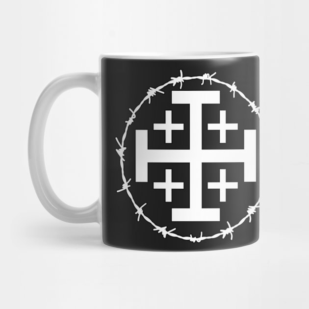 Gothic Jerusalem Cross Barbed Wire by thecamphillips